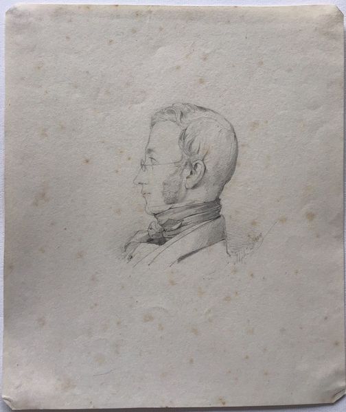 Product image Portrait au crayon vers 1840. Signé Alph. Dien.