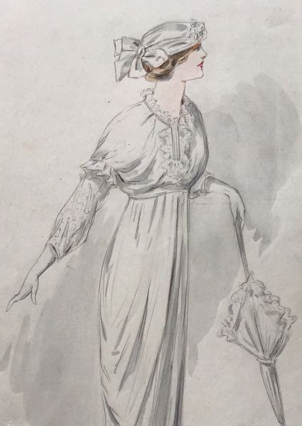 Productafbeelding Portrait d'une élégante. Vers 1900. Dessin original.