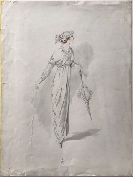 Productafbeelding Portrait d'une élégante. Vers 1900. Dessin original.
