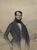 Miniature du produit Portrait dun notable devant un paysage de montagnes. Baumann 1848. Dessin original.