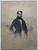 Miniature du produit Portrait dun notable devant un paysage de montagnes. Baumann 1848. Dessin original.