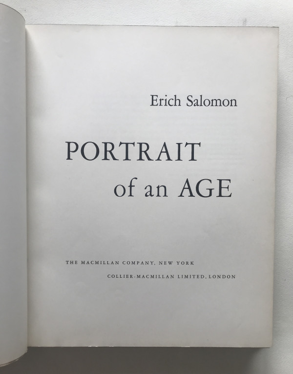 Image du produit Portrait of an age. Erich Salomon.