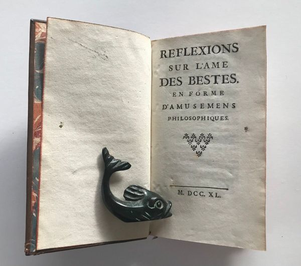 Productafbeelding Reflexions sur l'ame des bestes. En forme d'amusemens philosophiques.