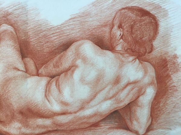 Productafbeelding René Hetzel. Nu de dos. Grand dessin à la sanguine. 1931.