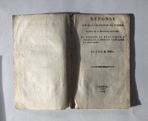 Productafbeelding Réponse à Mr le Ch. Alphonse de Vizien.