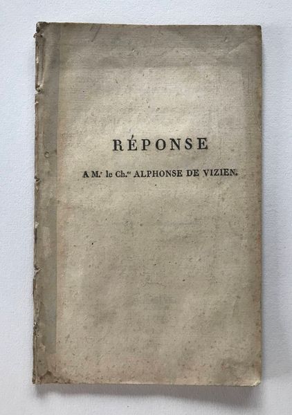 Productafbeelding Réponse à Mr le Ch. Alphonse de Vizien.