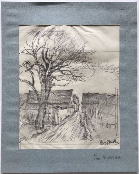Image du produit Rue villageoise. Luc Hueber. Dessin original.