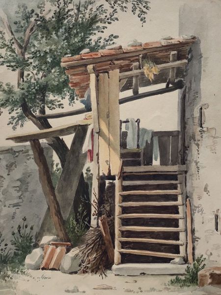 Image du produit Russin. Détail d'architecture. Aquarelle originale. Vers 1850.