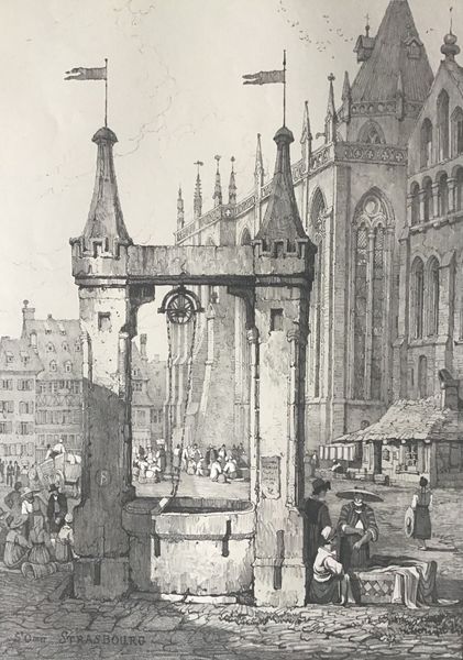 Image du produit Samuel Prout. Vue de Strasbourg, Place St Thomas.