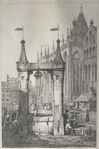 Image du produit Samuel Prout. Vue de Strasbourg, Place St Thomas.