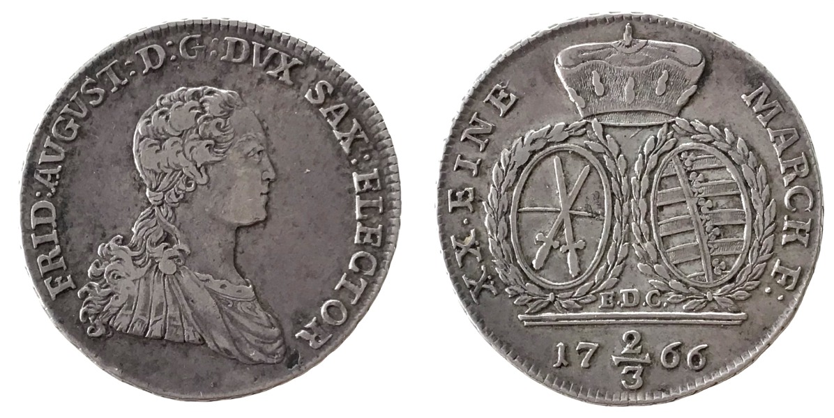 Product image Saxe. 2/3 thaler. 1766.
