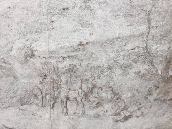 Product image Scène champêtre. Grand dessin de F. Müller. 1770.