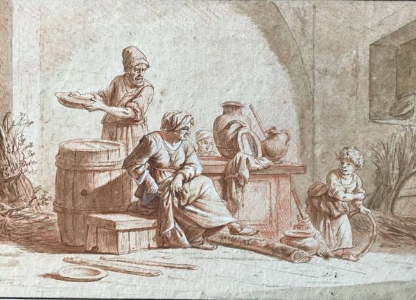 Image du produit Scène rustique. Dessin original XVIIIe siècle.