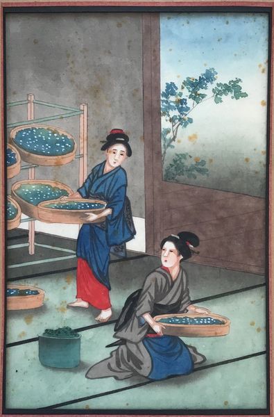 Product image Séchage du Thé. Dessin original. Japon ou Chine.