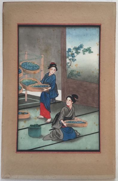 Product image Séchage du Thé. Dessin original. Japon ou Chine.