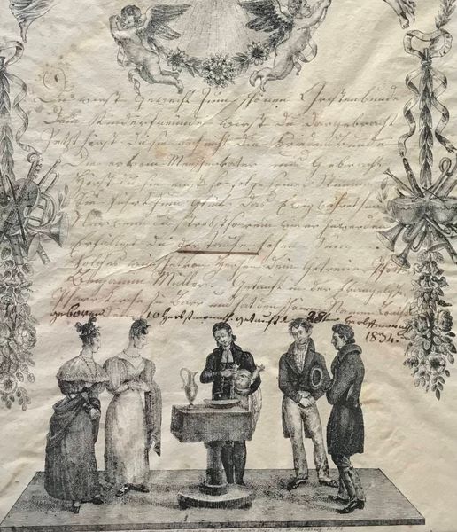Produktbild Souhait de baptême. 1834.