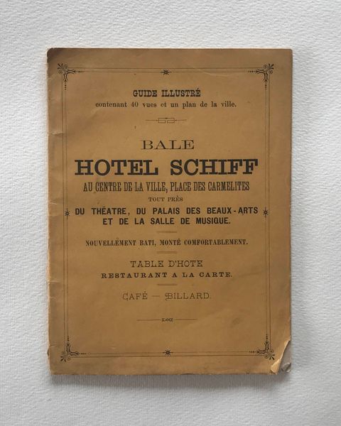 Produktbild Souvenir de Bâle. Hotel Schiff. Guide illustré.