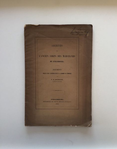 Produktbild Spindler. l'Ancien Corps des marchands de Strasbourg.