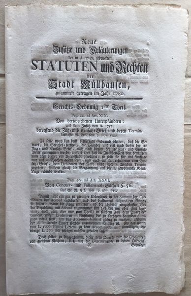 Produktbild Statuts et droits de la ville de Mulhouse.