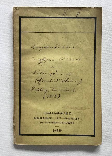Productafbeelding Stoeber. Neujahrsbuechlein In Elsasser Mundart.