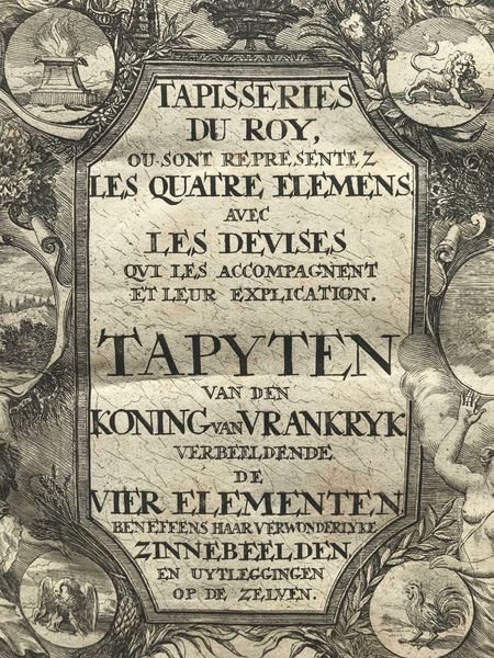 Productafbeelding Tapisseries du Roy ou sont représentez les quatre éléments, avec les devises, qui les accompagnent et leur explication