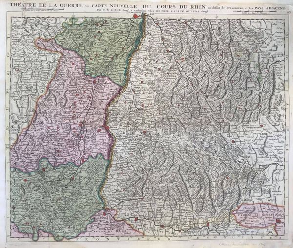 Image du produit Théâtre de la guerre ou Carte Nouvelle du cours du Rhin. De l'Isle.