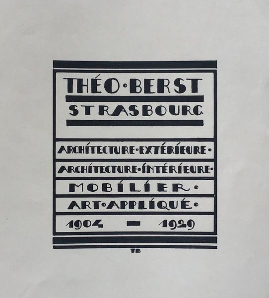 Productafbeelding Théo Berst. Architectes et décorateurs en Alsace.