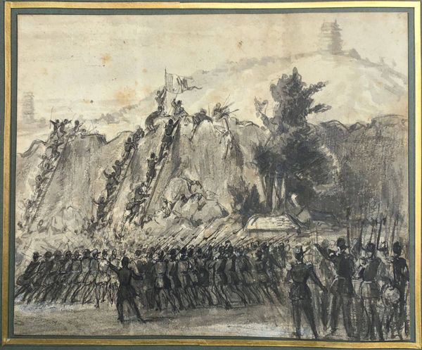 Productafbeelding Théodore Frédéric Lix. Armée française au Tonkin. Dessin original.