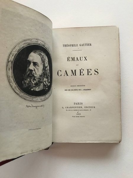 Productafbeelding Théophile Gautier. Emaux et camées.