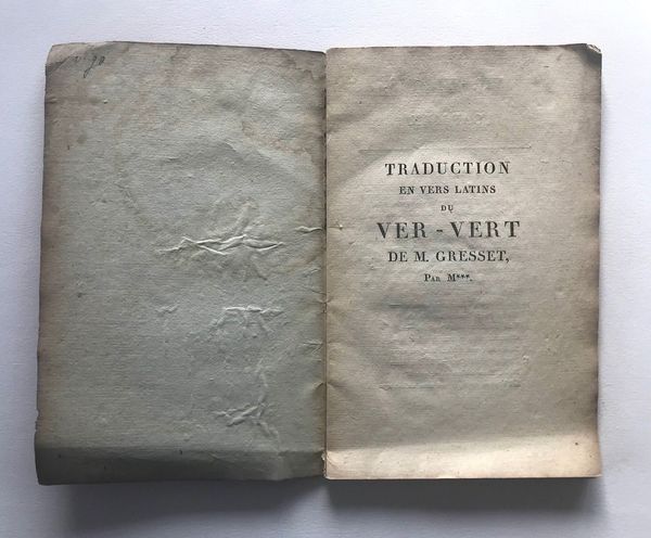 Productafbeelding Traduction en vers latins du Ver-vert de M. Gresset, par M***.