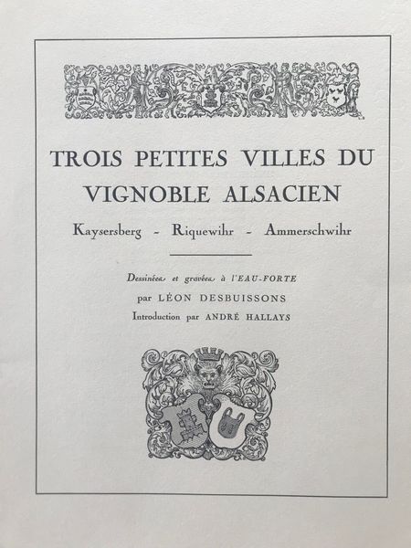 Productafbeelding Trois petites villes du vignoble alsacien. Kaysersberg - Riquewihr - Ammerschwihr.