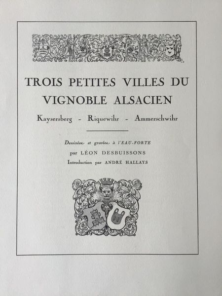 Product image Trois petites villes du vignoble alsacien. L. Desbuissons.