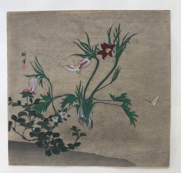 Image du produit Tsukioka Kogyo. Butterflies, wild strawberry and anemone.