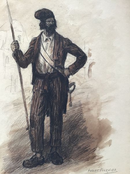 Productafbeelding Un Sans-culottes. André Fournier. Dessin.