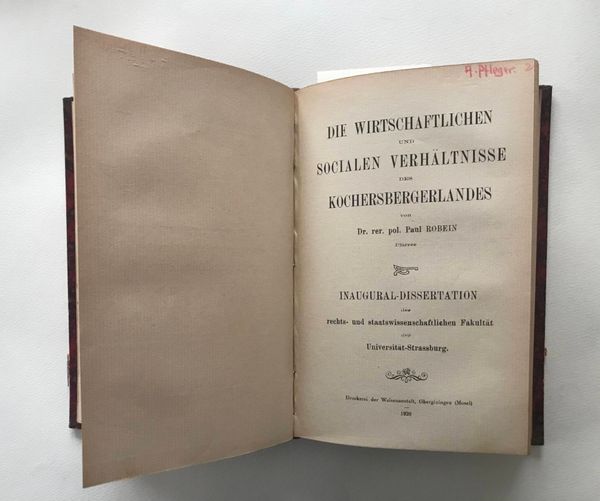 Productafbeelding Un vol. composite sur l'histoire artistique et économique de l'Alsace, au temps de l'annexion.