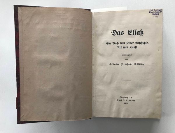Productafbeelding Un vol. composite sur l'histoire artistique et économique de l'Alsace, au temps de l'annexion.