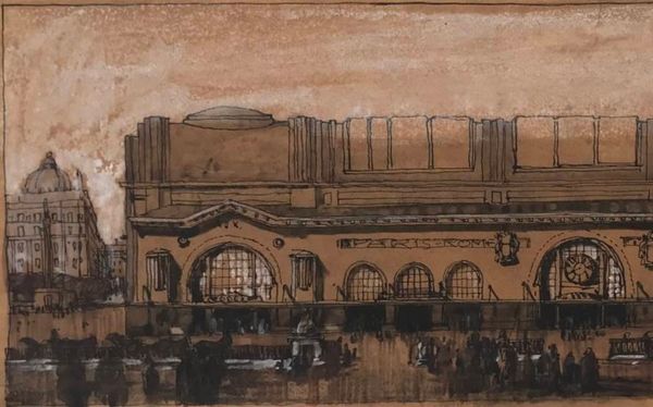 Produktbild Une Gare parisienne. Paris-Rome. Dessin d'architecte.