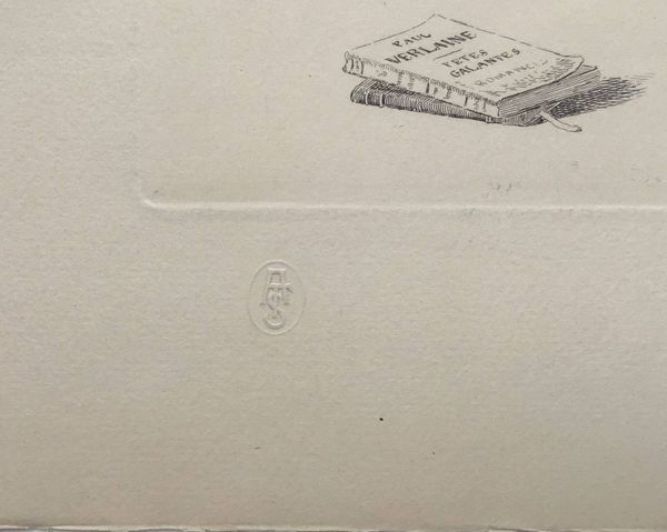 Productafbeelding Verlaine au Café Procope. Gravure.