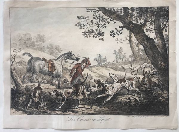 Produktbild Vernet Engelmann. Les chiens en défaut. Incunable de la lithographie.