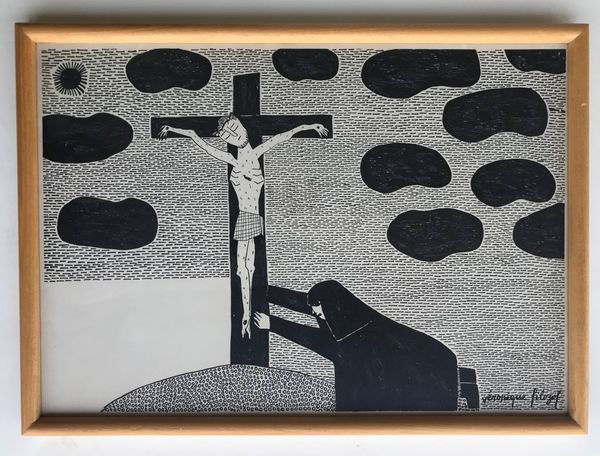 Product image Véronique Filozof. Christ en croix avec Marie Madeleine.