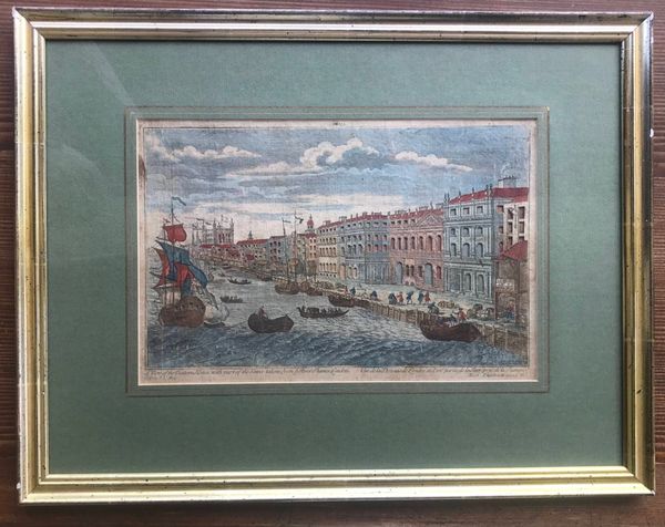Product image Vue d'Optique. Vue de la Douane de Londres. Gravure ajourée.