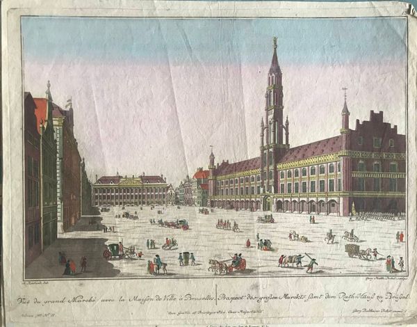 Image du produit Vue d'Optique. Vue du grand Marché avec la Maison de Ville à Bruxelles.