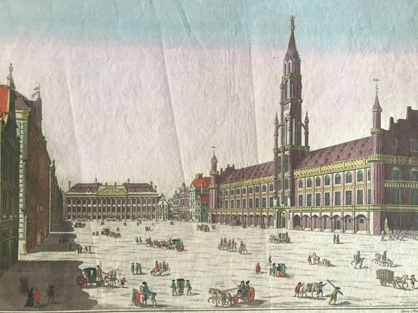 Image du produit Vue d'Optique. Vue du grand Marché avec la Maison de Ville à Bruxelles.
