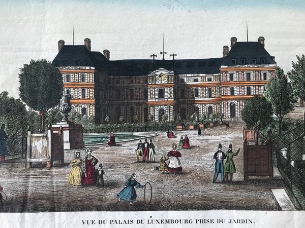 Productafbeelding Vue d’Optique. Vue du Palais du Luxembourg prise du jardin à Paris.