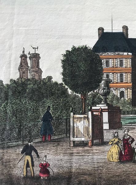 Productafbeelding Vue d’Optique. Vue du Palais du Luxembourg prise du jardin à Paris.