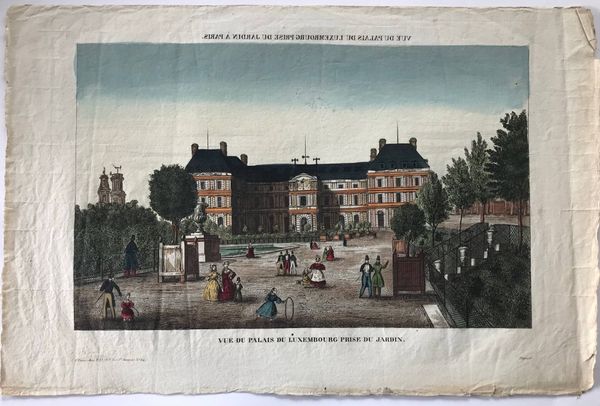 Productafbeelding Vue d’Optique. Vue du Palais du Luxembourg prise du jardin à Paris.