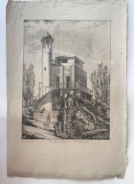 Productafbeelding Vue d'une fabrique à Mortefontaine.