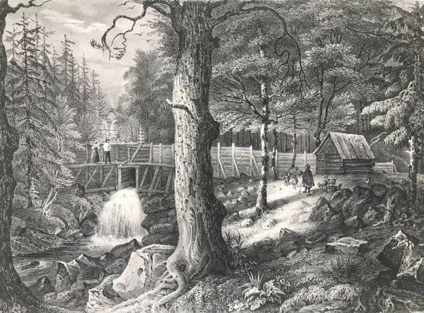 Produktbild Vue de l'Ecluse des bois de Strasbourg dans la vallée d'Andlau.