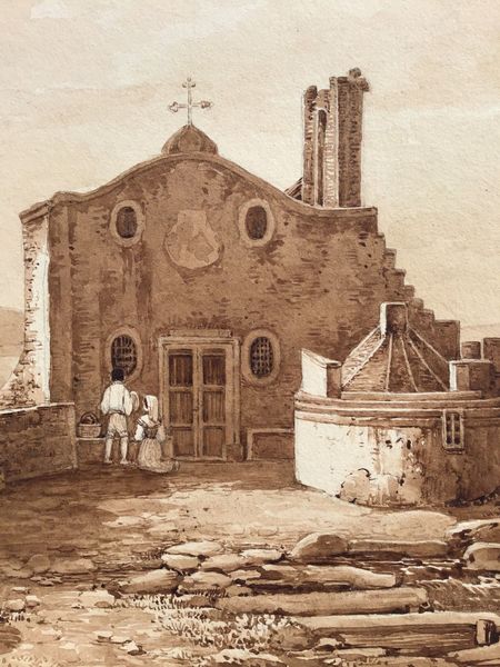 Image du produit Vue de la Madonna des pêcheurs à Pouzzol. 1847. Par JH Juillerat.
