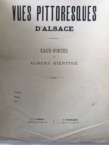 Produktbild Vues pittoresques d'Alsace. Albert Koerttgé.